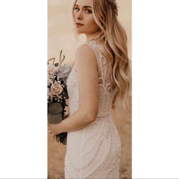 NWT BHlDN Sorrento ivory Formal long - Picture 4 of 9